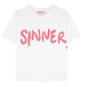 Christopher Kane sinner printed cotton t-shirt